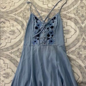 BLUE JEAN FLORAL DRESS